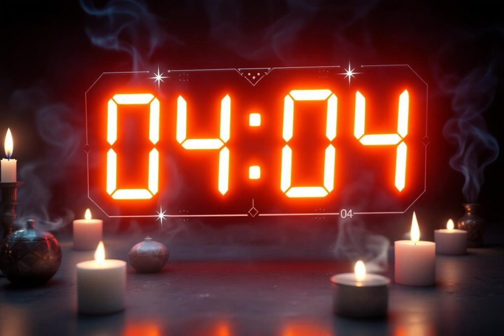 04H04 signification : heure miroir, symbolisme et message spirituel en amour